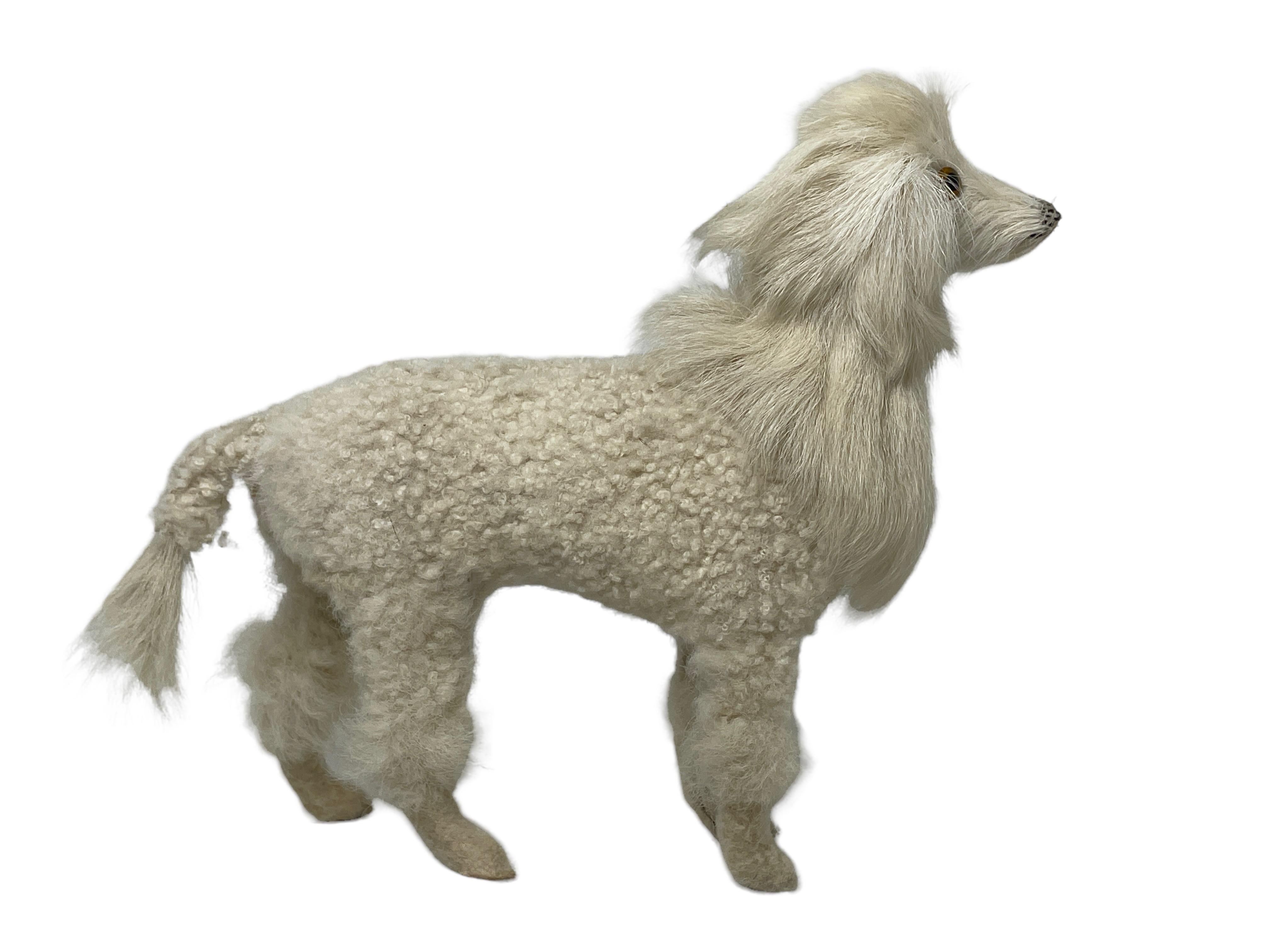 Fabric Borzoi Dog Companion for French German Doll Jumeau Kestner, Antique German  For Sale