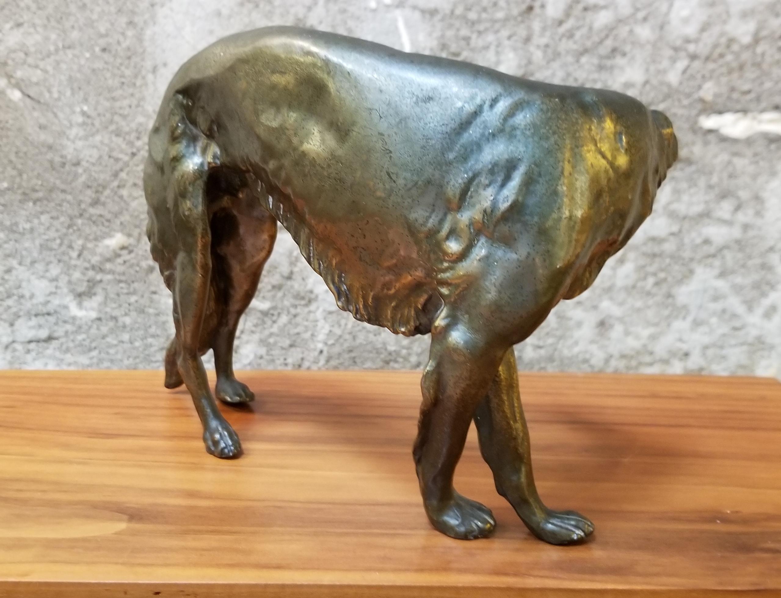 Borzoi Dog Sculpture by Jennings Brothers In Good Condition For Sale In Fulton, CA