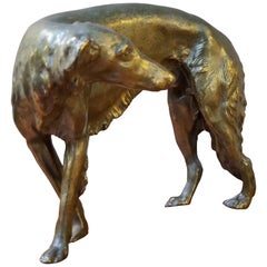 Borzoi Dog Sculpture by Jennings Brothers