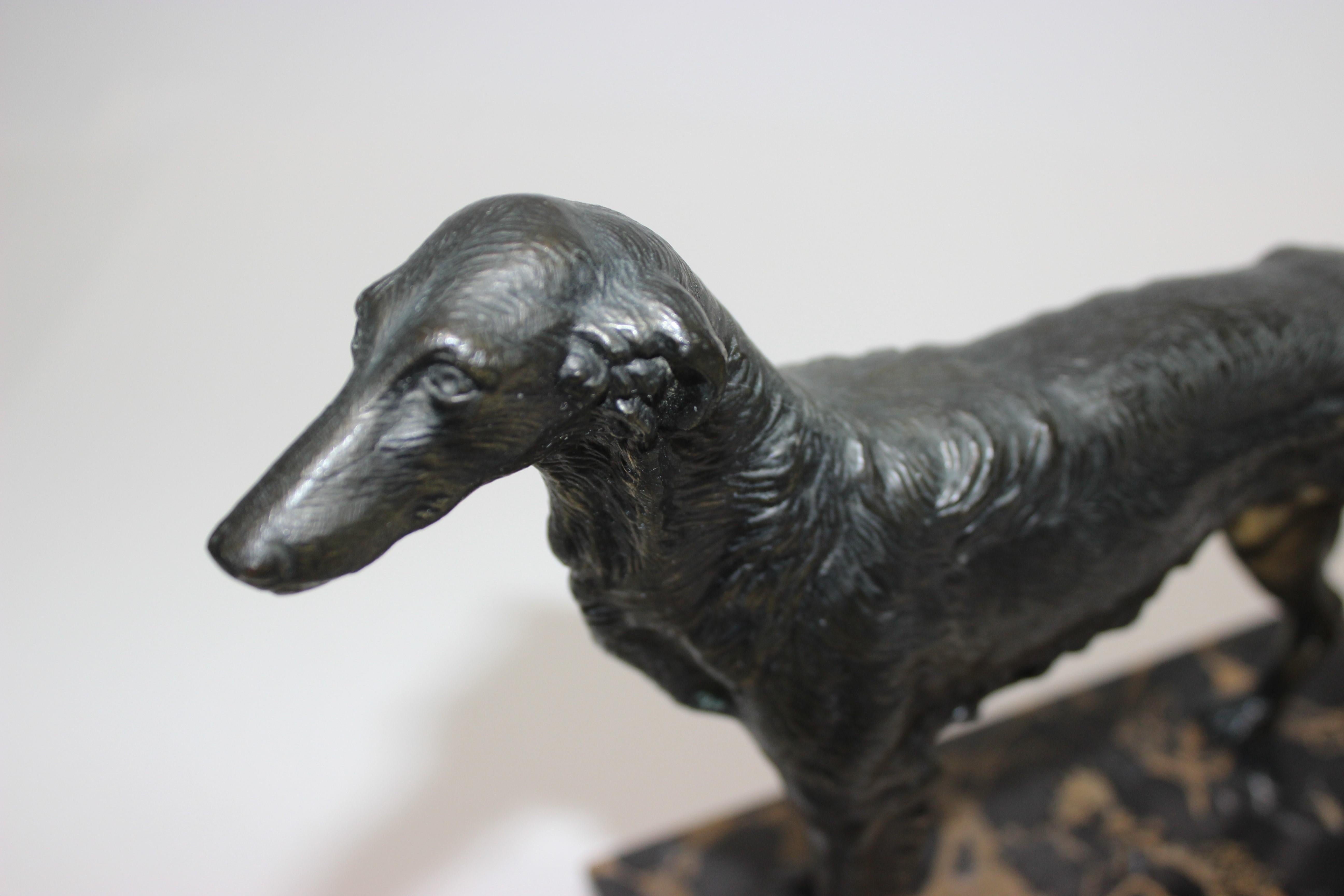 Art Deco Borzoi Sculpture Russian Wolfhound