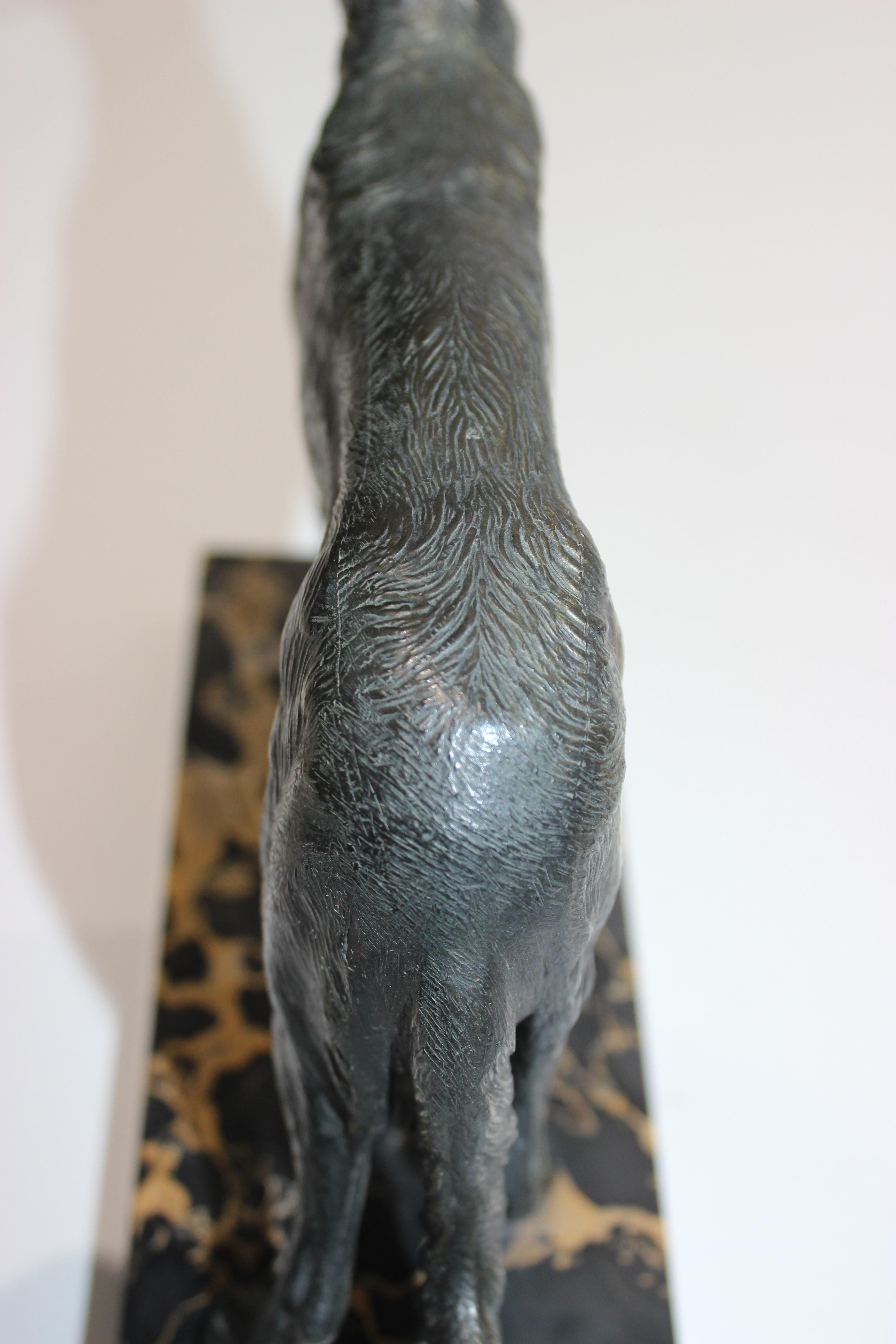 Early 20th Century Borzoi Sculpture Russian Wolfhound