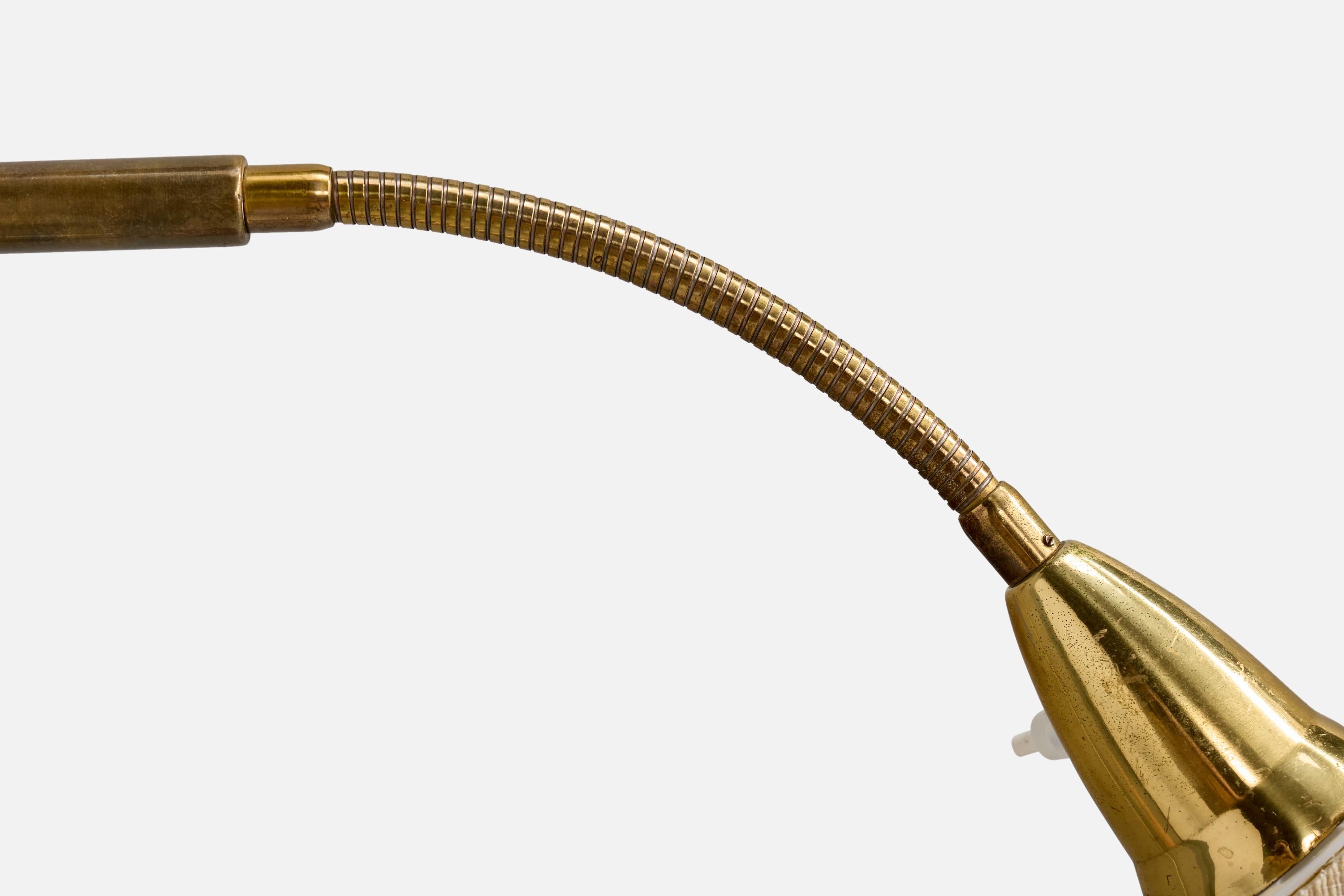 Bosch, Wall Light, Brass, Fabric, Germany, 1920s For Sale 4