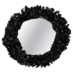 Bosco Contemporary Signed Ceramic Mirror by Renzo Maar