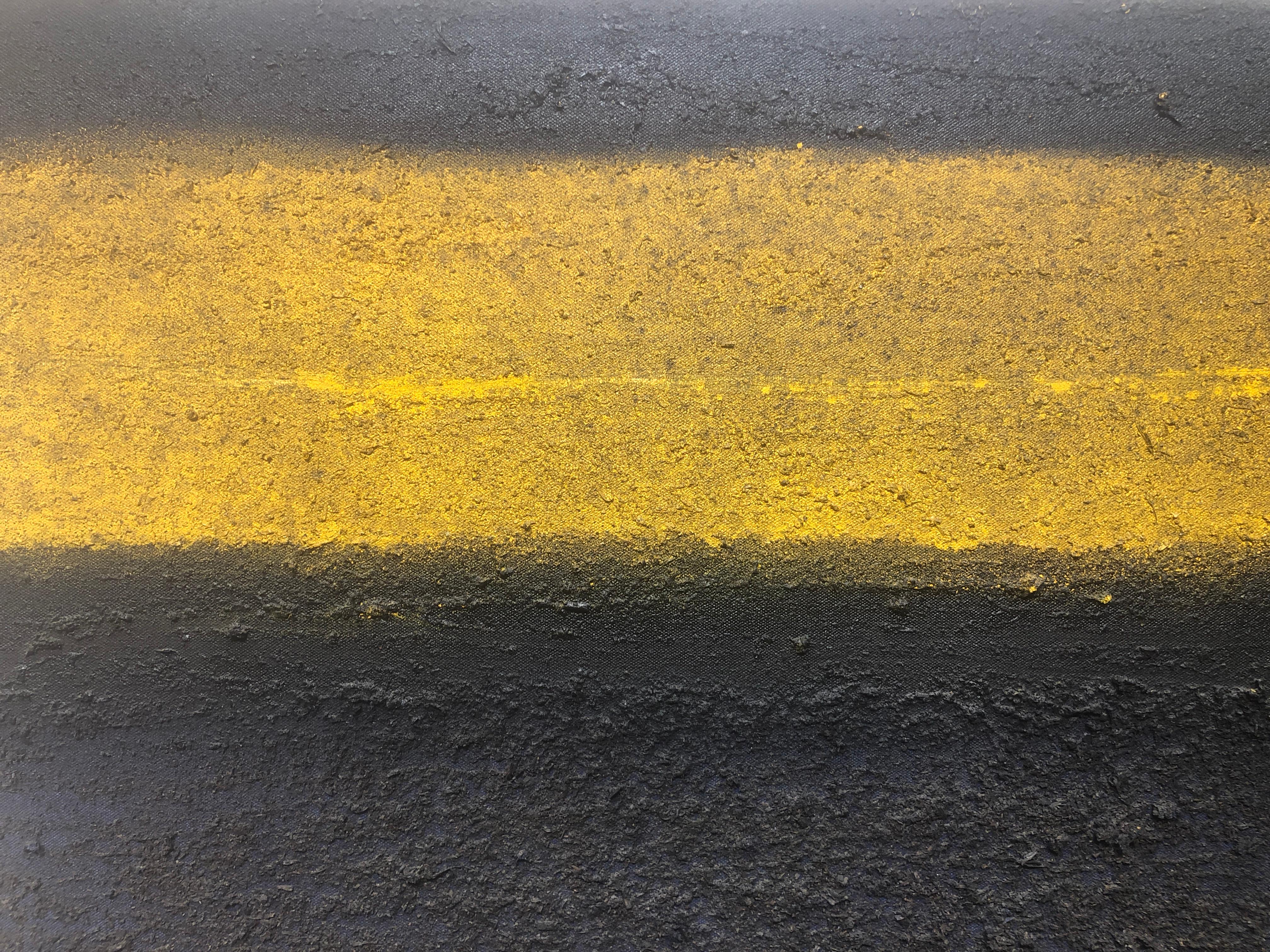 Komposition in schwarz und gelb Mischtechnik auf Leinwand zeitgenössische Kunst – Painting von Bosco Sodi