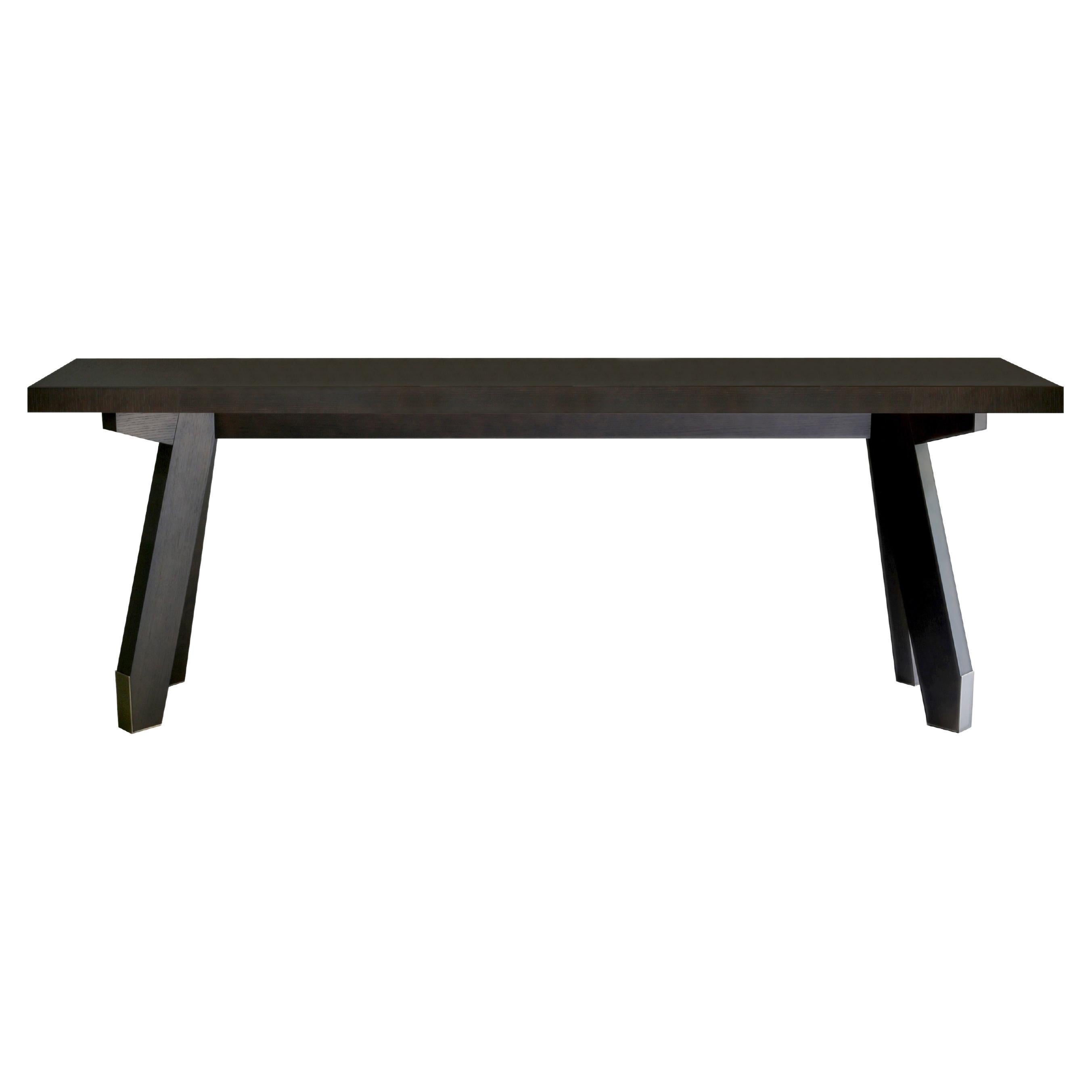 Boscolo Console in Matt Sucupira Wood For Sale