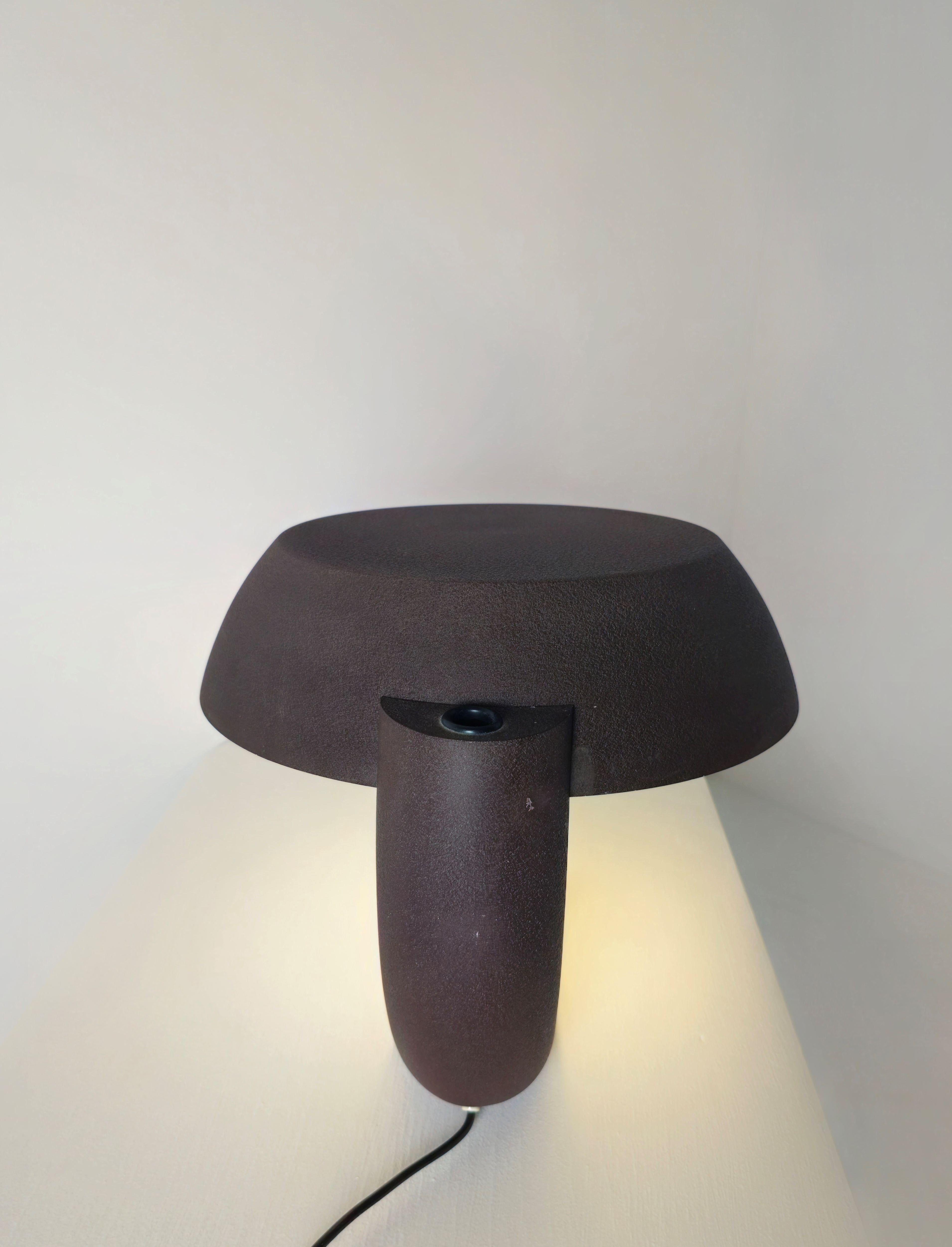 Italian Bosi E. Italy 70s by Martini F. Ili Table Lamp in Crackled Aluminum Mid-Century For Sale