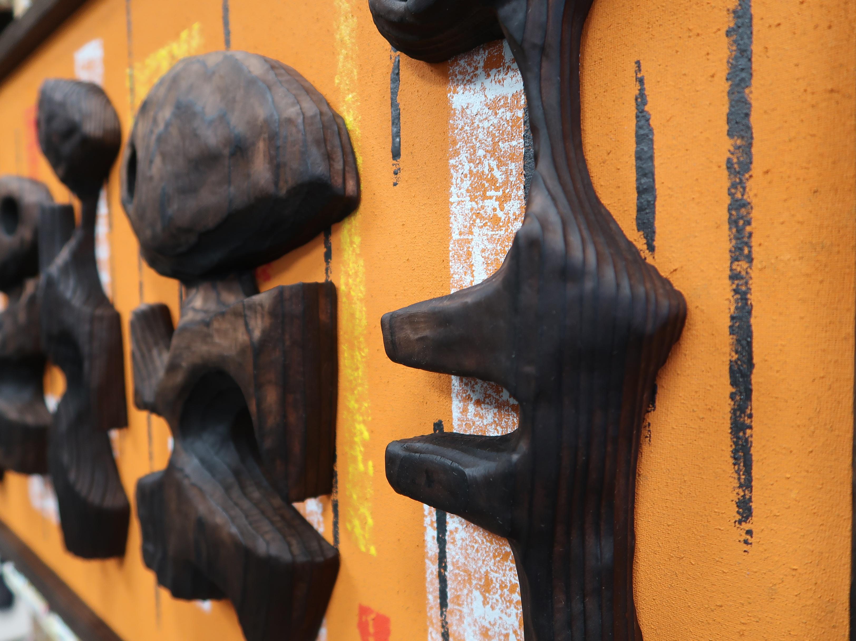 Bosko Hrnjak Escultura de pared Modernista Original Arte Abstracto Bailarinas de Fuego en Nuevo estado para la venta en San Diego, CA