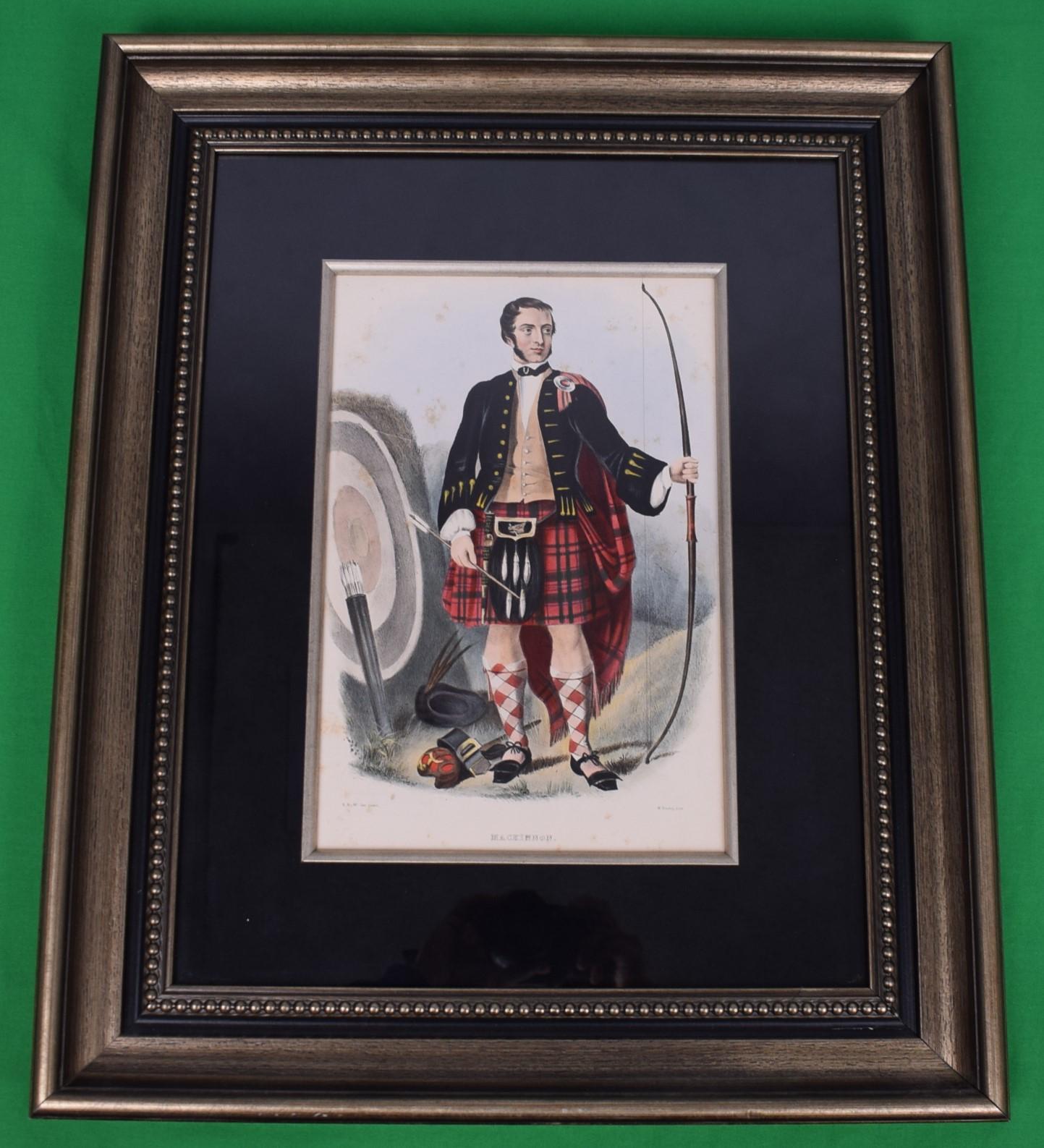 Print Sz: 12 1/2"H x 8 3/8"W

Frame Sz: 23 1/4"H x 19 1/8"W

*slight foxing condition noted*

Clan MacKinnon is a Highland Scottish clan from the islands of Mull and Skye, in the Inner Hebrides