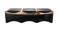 "Bosphorus" Bench with Bronze, Handcrafted, Istanbul