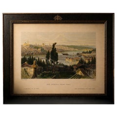 Bosporus Harbor View from Pera, Istanbul Arsenal – Antique Bartlett, c.1839