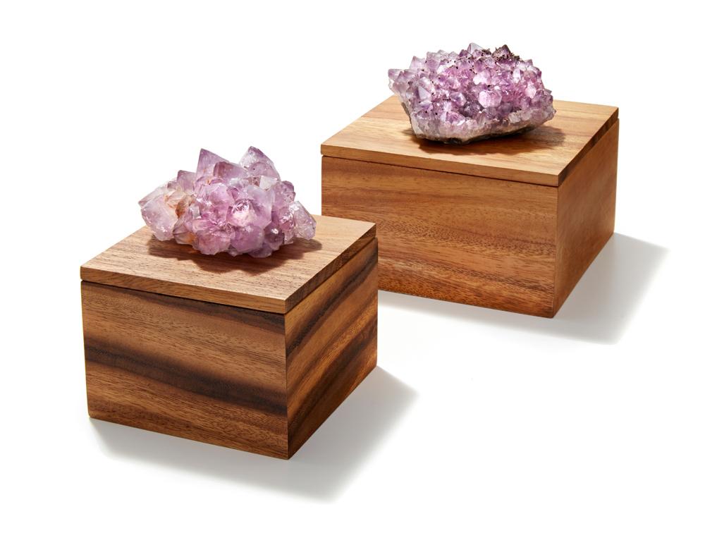 Other Bosque Box in Bosque Wood and Amethyst by Anna Rabinowitz For Sale