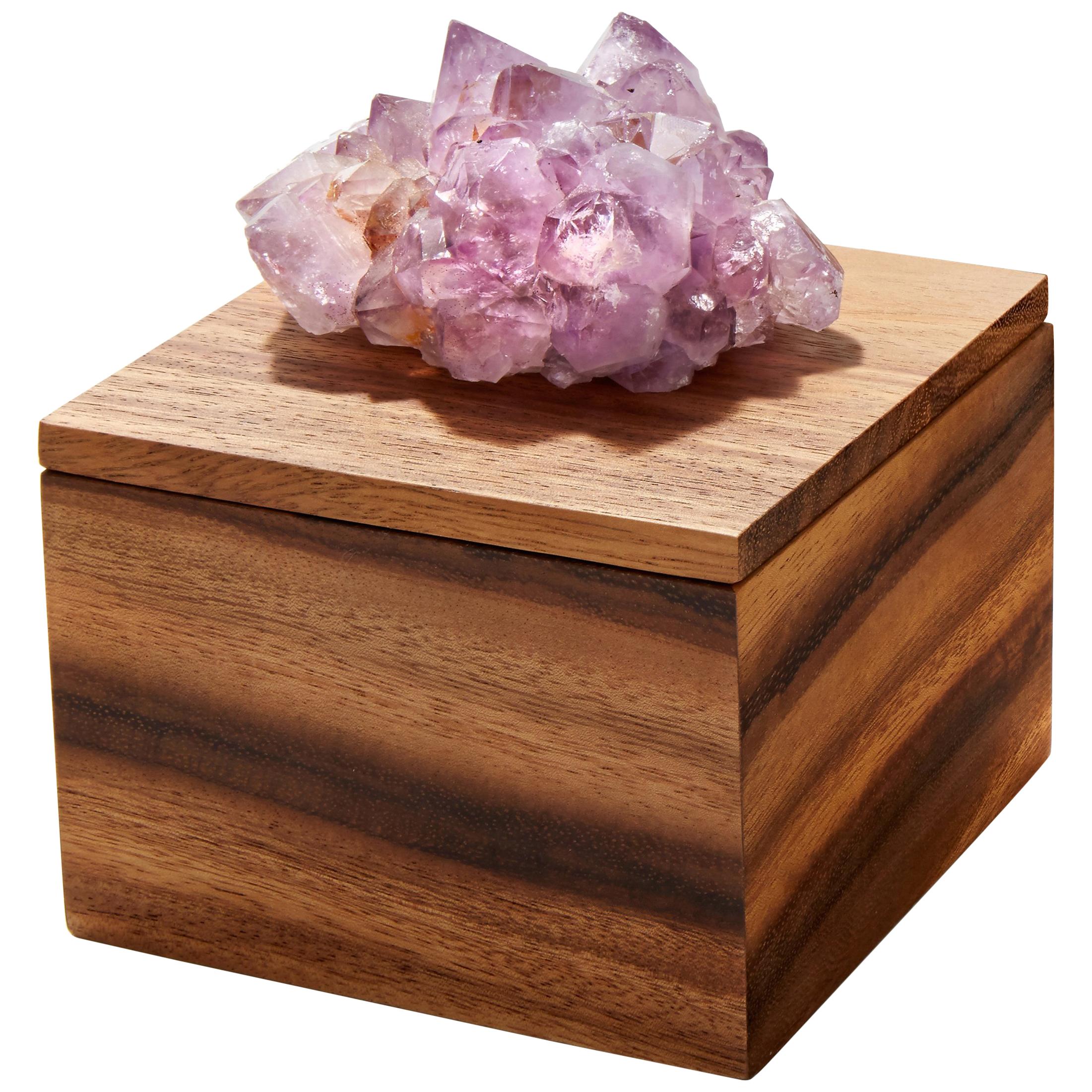 Bosque Box in Bosque Wood and Amethyst by Anna Rabinowitz For Sale