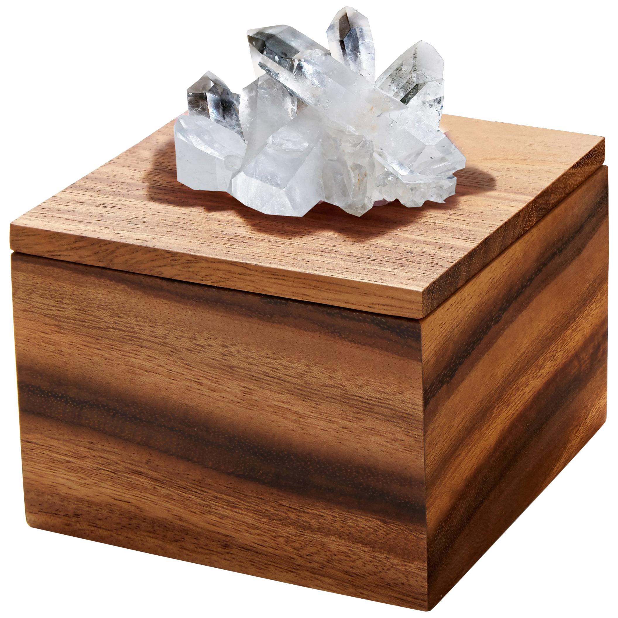 Bosque Box in Bosque Wood and Crystal by Anna Rabinowitz For Sale
