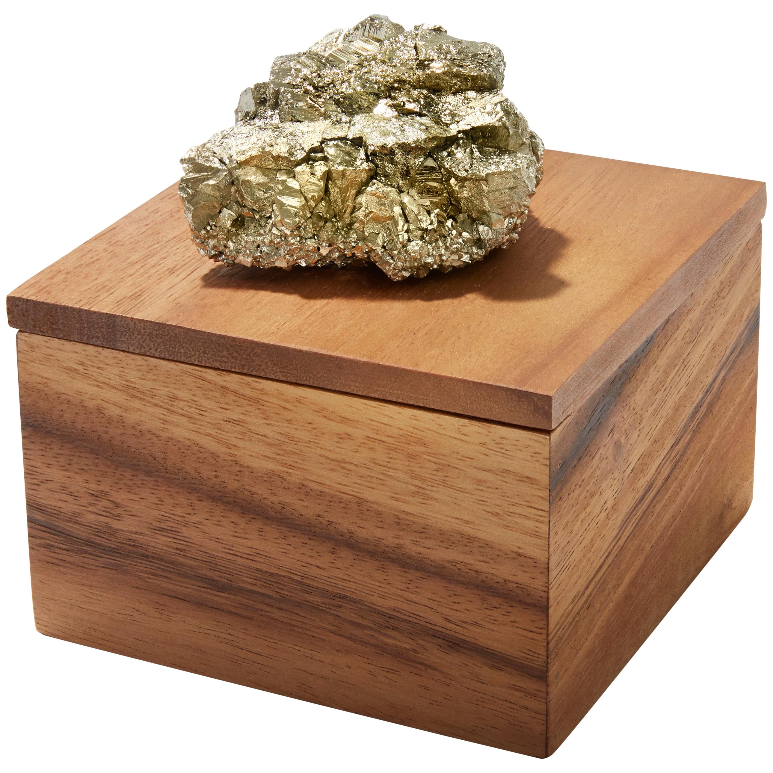 Bosque Box in Bosque Wood and Pyrite by Anna Rabinowitz For Sale