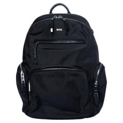 BOSS, backpack with leather details