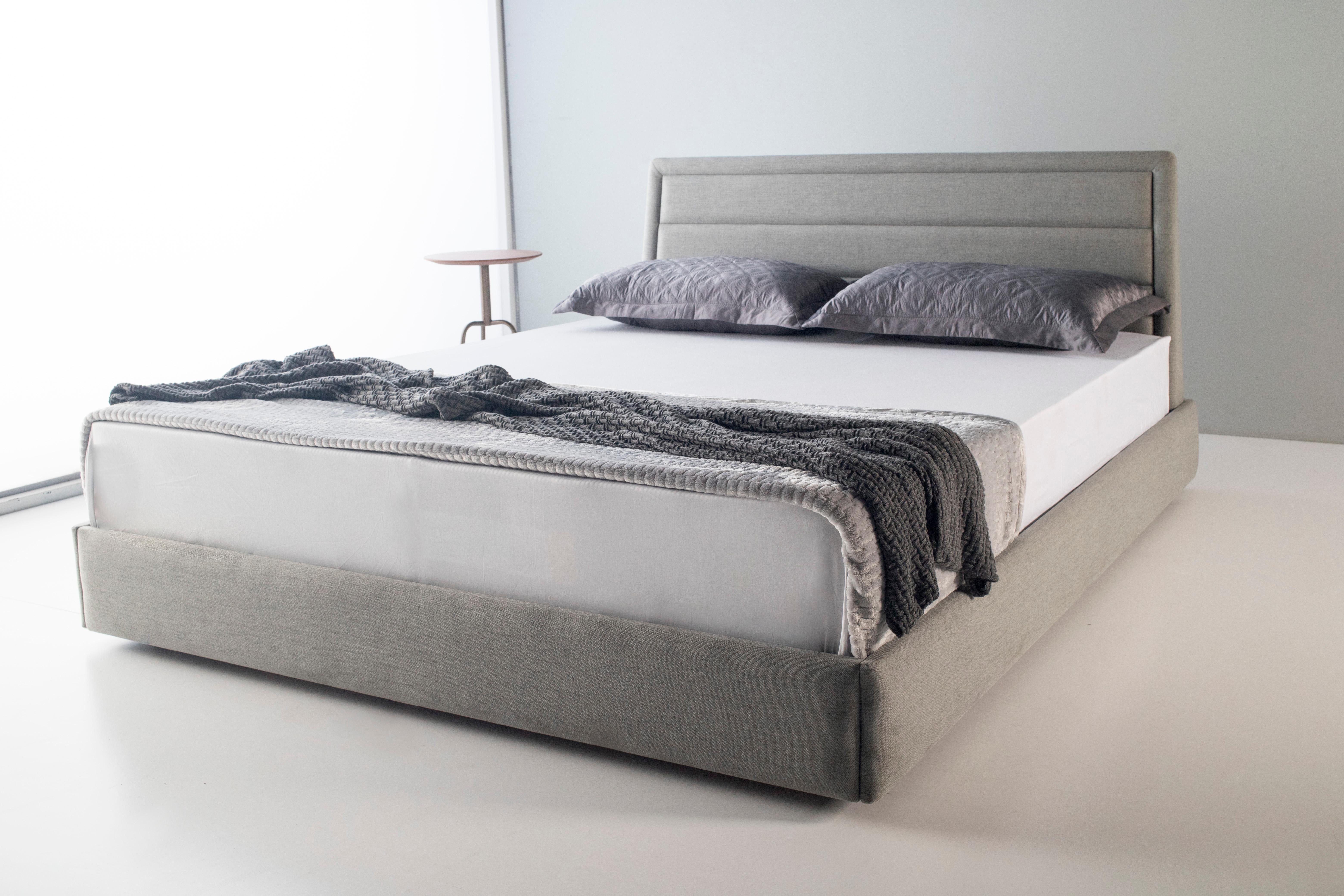 Boss Bed by Doimo Brasil
Dimensions:  W 98 x D 207 x H 98 cm 
Materials: Structure: Fabric, Internal headboard: Fabric. 
 
Also available in W 148 x D 207 x H 98, W 168 x D 217 x H 98, W 203 x D 222x H98 cm. Please contact us. 

With the intention