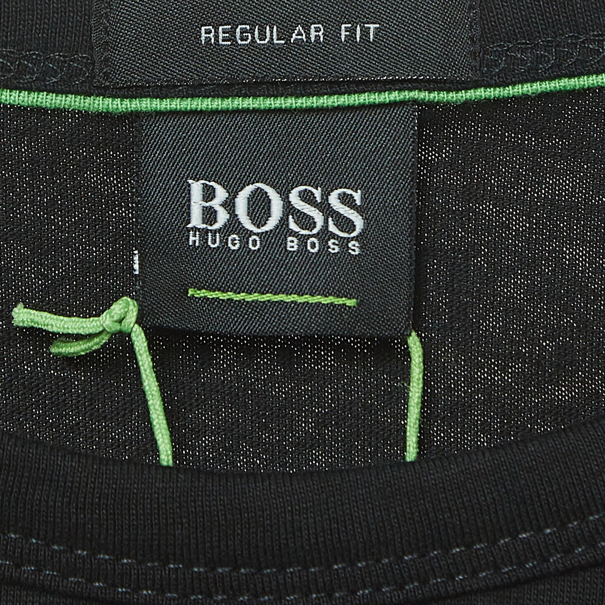 Boss By Hugo Boss Black Logo Print Cotton Short Sleeve T-Shirt XL For Sale 1