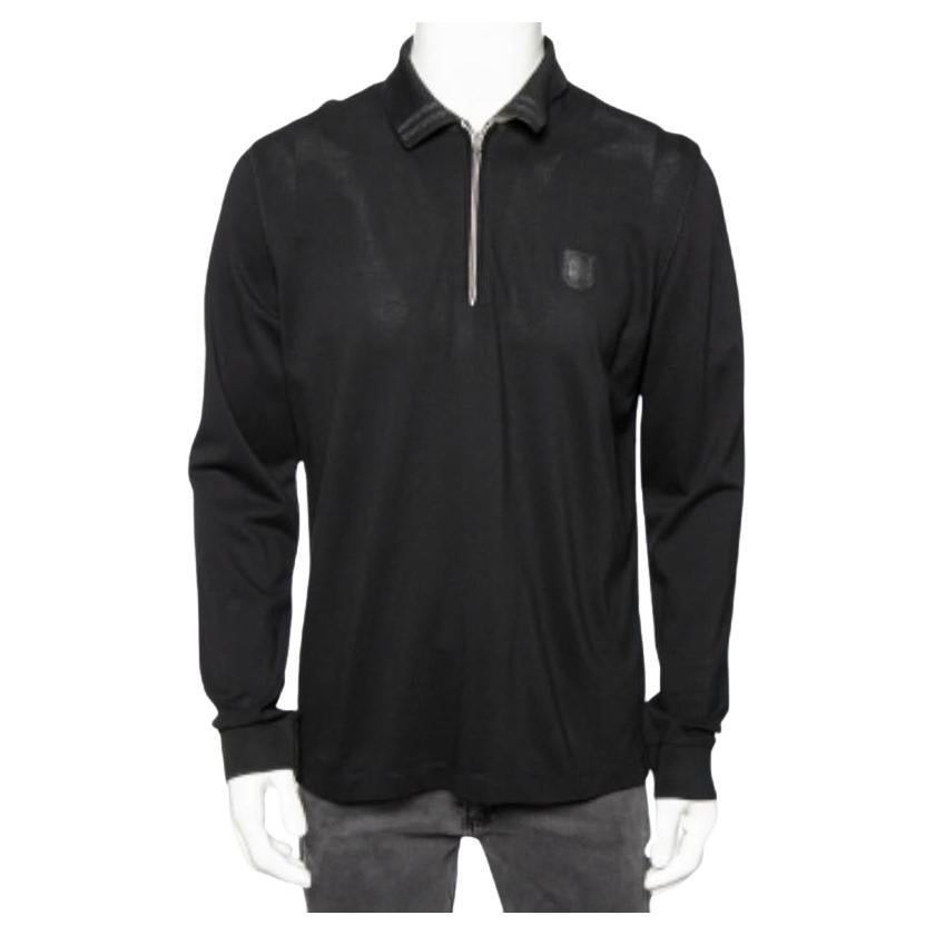 Boss By Hugo Boss T-Shirt à manches longues en coton pima noir L