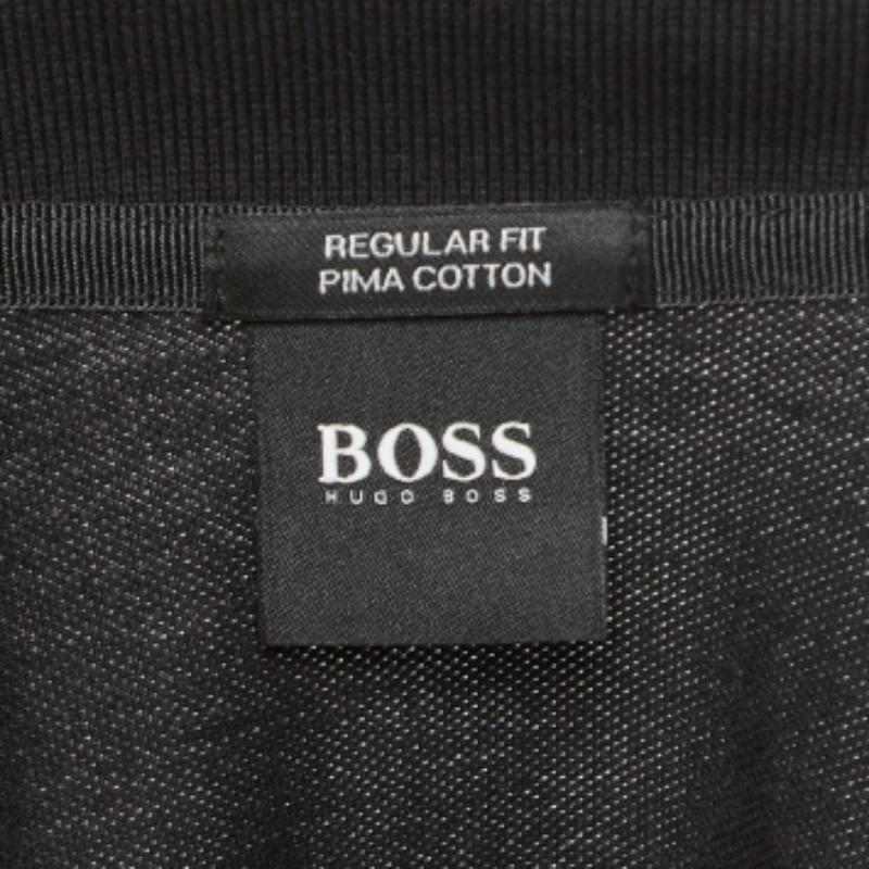Boss By Hugo Boss - Maglietta Polo Pallas in cotone Pima nero XXL in vendita 2