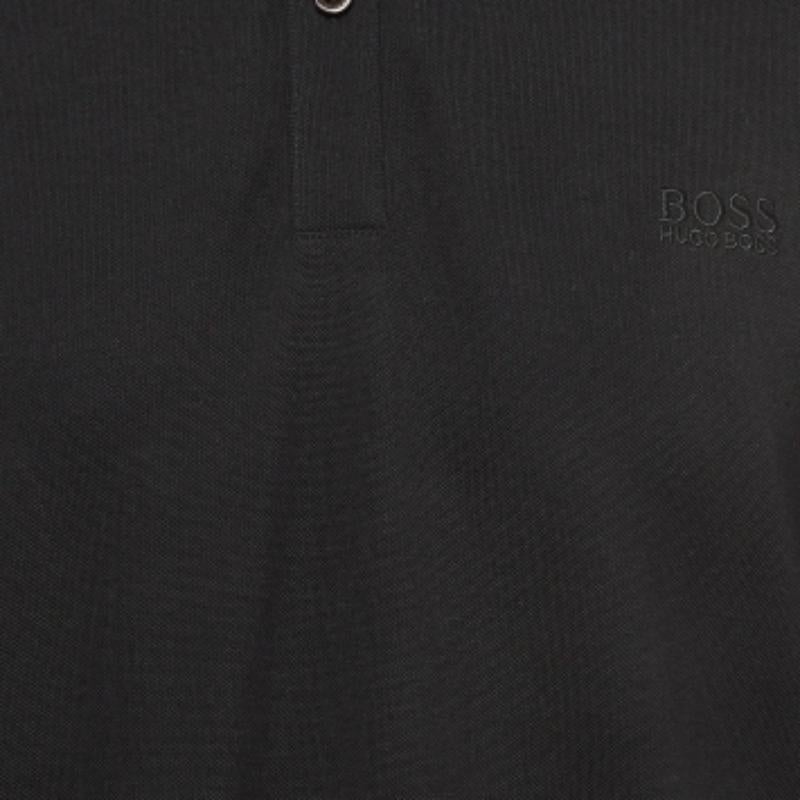 Nero Boss By Hugo Boss - Maglietta Polo nera in cotone Pima XXL in vendita