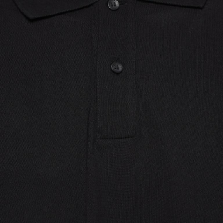 Boss By Hugo Boss Polo de algodón pima negro XXXL en venta 1