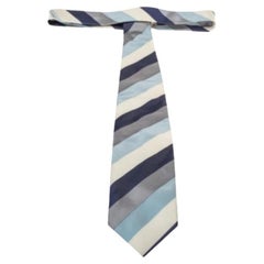 Boss By Hugo Boss Blue Diagonal Patterned Silk Tie