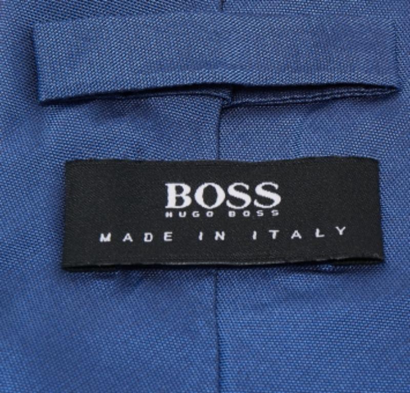 Boss by Hugo Boss Klassische Krawatte aus blauer Seide (Blau) im Angebot