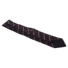 Boss By Hugo Boss Bordeaux Red Diagonal Stripes Silk Jacquard Classic Tie