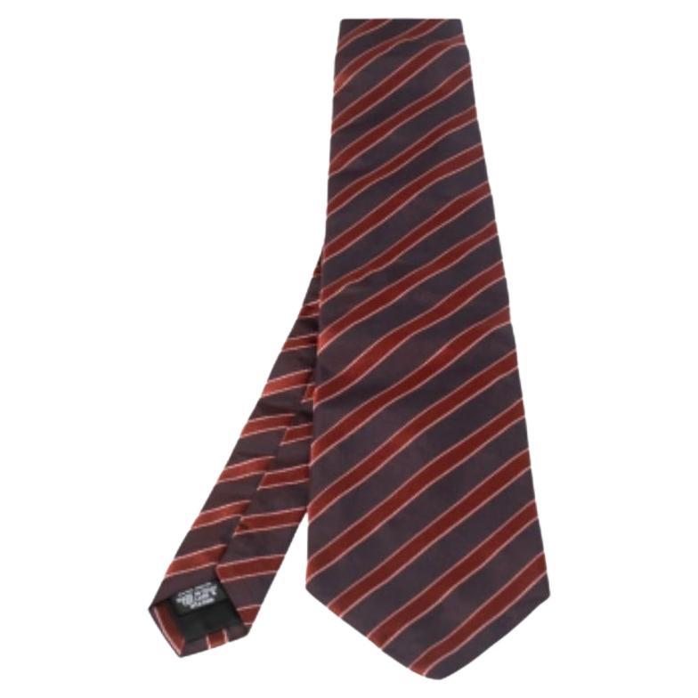 Boss By Hugo Boss: cravatta in seta a righe marroni e arancioni
