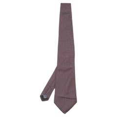 Boss By Hugo Boss Burgundy Patterned Silk Tie