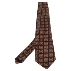 Boss By Hugo Boss Burgundy Square Patterned Silk Jacquard Traditional Tie