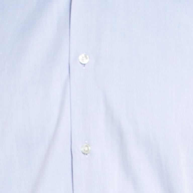 Boss By Hugo Boss Cotton Long Sleeve Button Front Shirt 2XL  (EU 45) im Zustand „Gut“ im Angebot in Dubai, Al Qouz 2