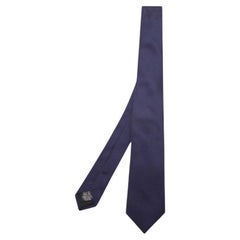 Boss By Hugo Boss - Cravatta sottile in seta blu scuro