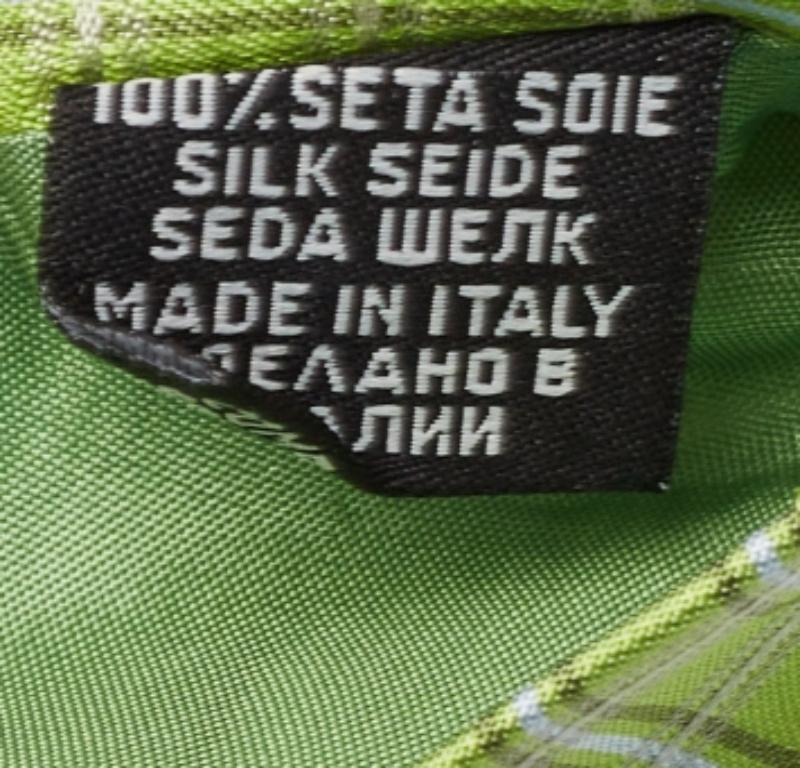 Verde Cravatta Boss By Hugo Boss in seta con motivo a quadretti Greene & Greene in vendita