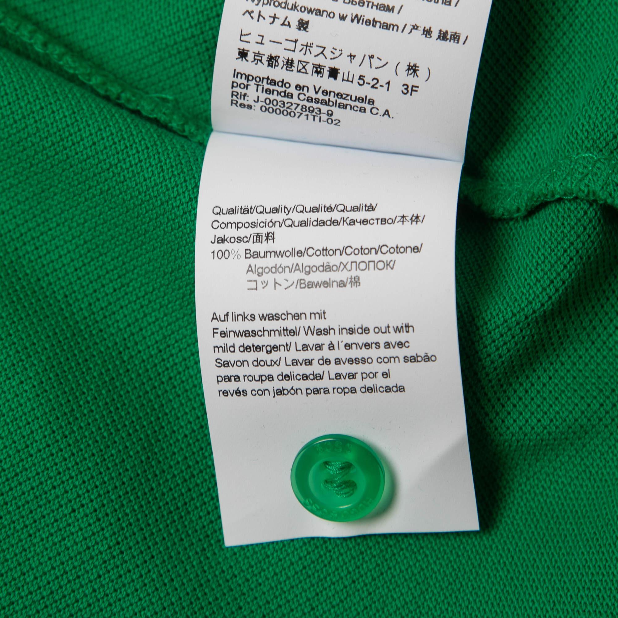 Boss By Hugo Boss Green Cotton Pique Polo T-Shirt XL 1