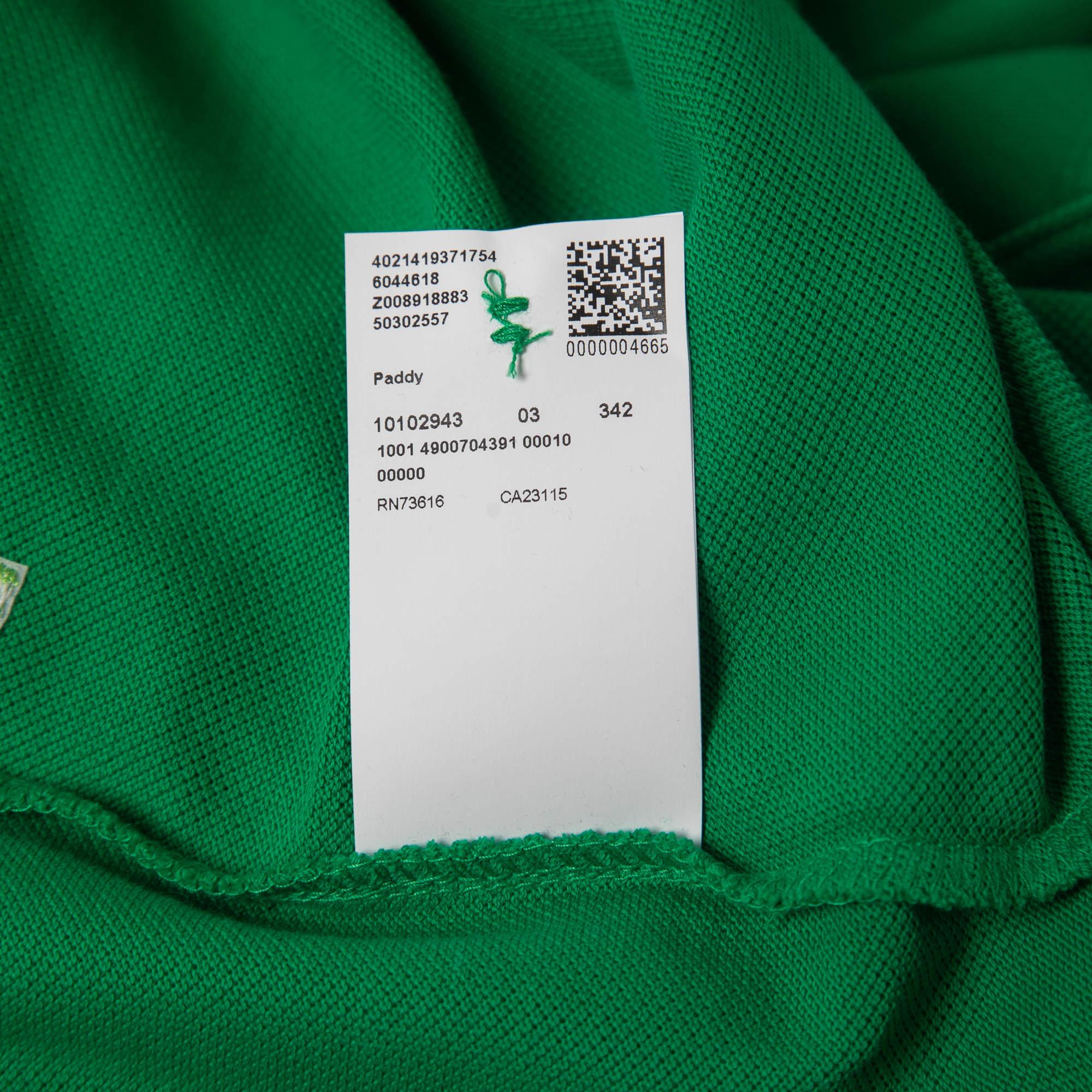 Boss By Hugo Boss Green Cotton Pique Polo T-Shirt XL 4