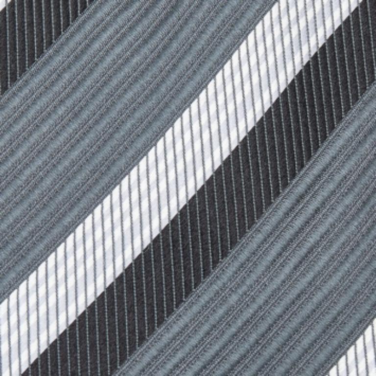 Gray Boss By Hugo Boss Grey Striped Silk Jacquard Tie For Sale