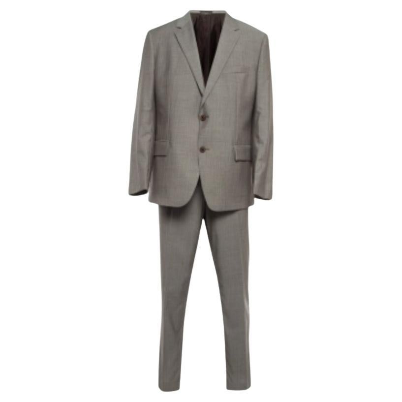 Boss By Hugo Boss Traje Gris Lana Virgen S en venta