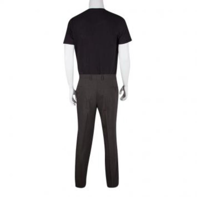 Boss By Hugo Boss Grey Wool Blend Tailored Trousers XXL In condizioni buone in vendita a Dubai, Al Qouz 2