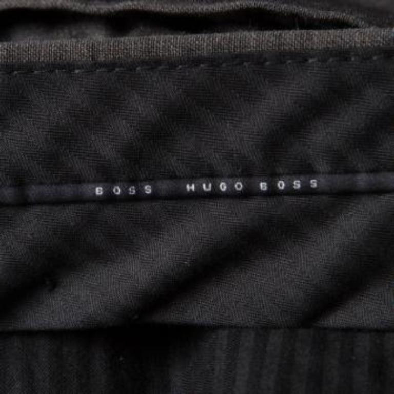 Boss By Hugo Boss Grey Wool Blend Tailored Trousers XXL in vendita 1