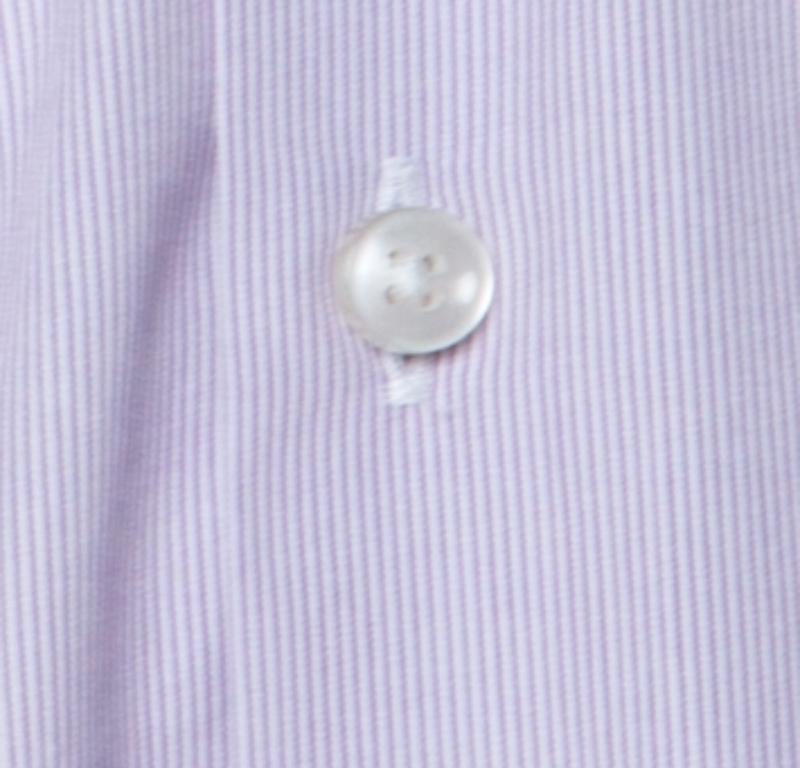 Boss by Hugo Boss Lilac Pinstriped Cotton Joey Shirt L in vendita 1