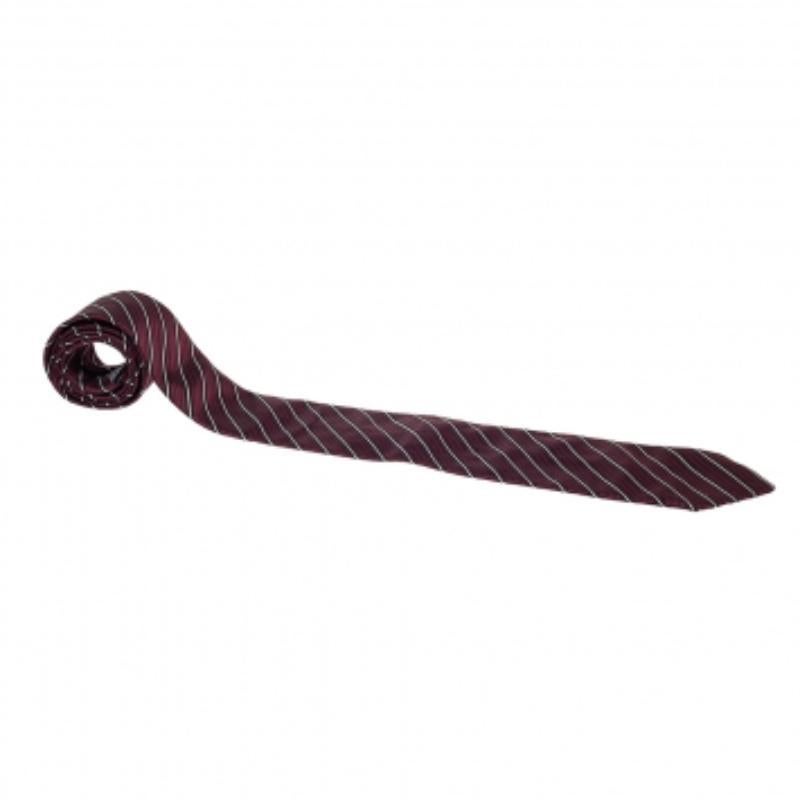 Uomo Cravatta in seta a righe diagonali Boss By Hugo Boss Maroon in vendita