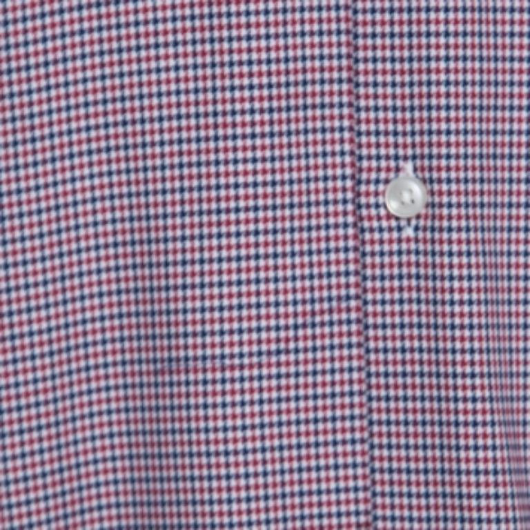 Uomo Boss By Hugo Boss - Camicia in cotone stampato pied de poule Multicolore Dwayne Slim Fit M. in vendita