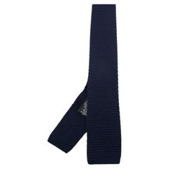Boss By Hugo Boss - Cravatta slim in maglia di cotone blu navy