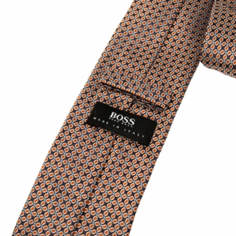 De los hombres Corbata de seda jacquard azul marino Boss By Hugo Boss