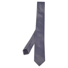 Boss By Hugo Boss Marineblaue gemusterte Seidenkrawatte Skinny