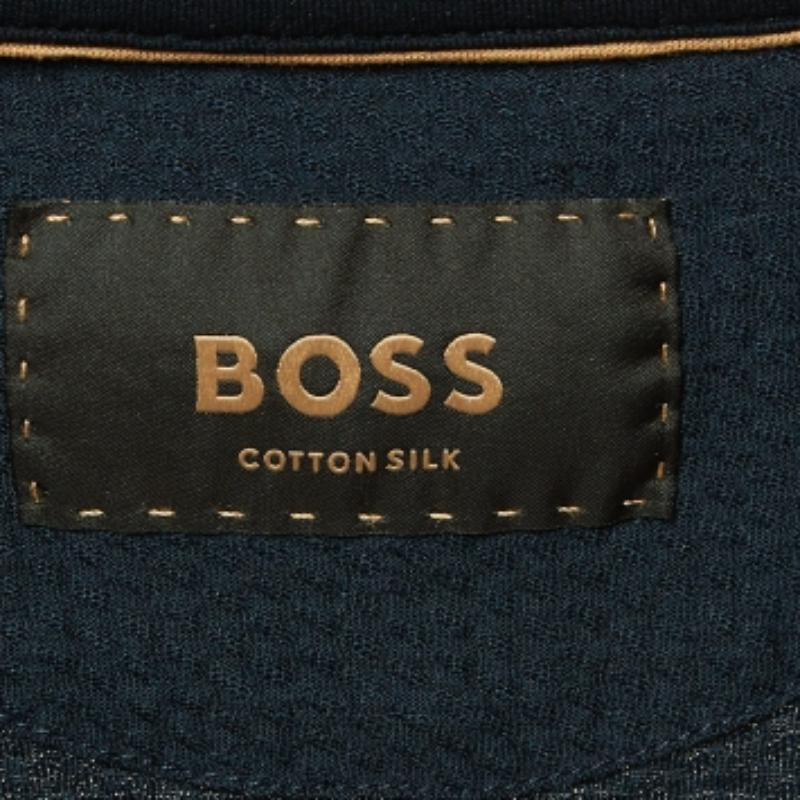 Boss By Hugo Boss - Maglietta Polo in Jersey Testurizzato Blu Navy XXL In condizioni ottime in vendita a Dubai, Al Qouz 2