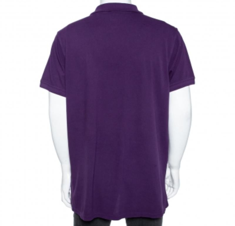 Boss By Hugo Boss Polo de algodón púrpura Piqué Slim Fit Prime 3XL en Bueno estado para la venta en Dubai, Al Qouz 2