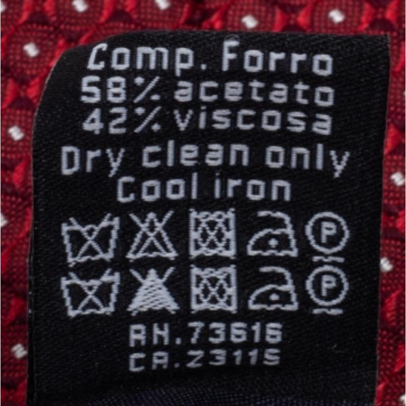 Uomo Cravatta Boss By Hugo Boss in seta jacquard a motivi geometrici rossi in vendita