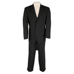 Used BOSS by HUGO BOSS Size 38 Short Black Virgin Wool Single breasted 34 29 Suit